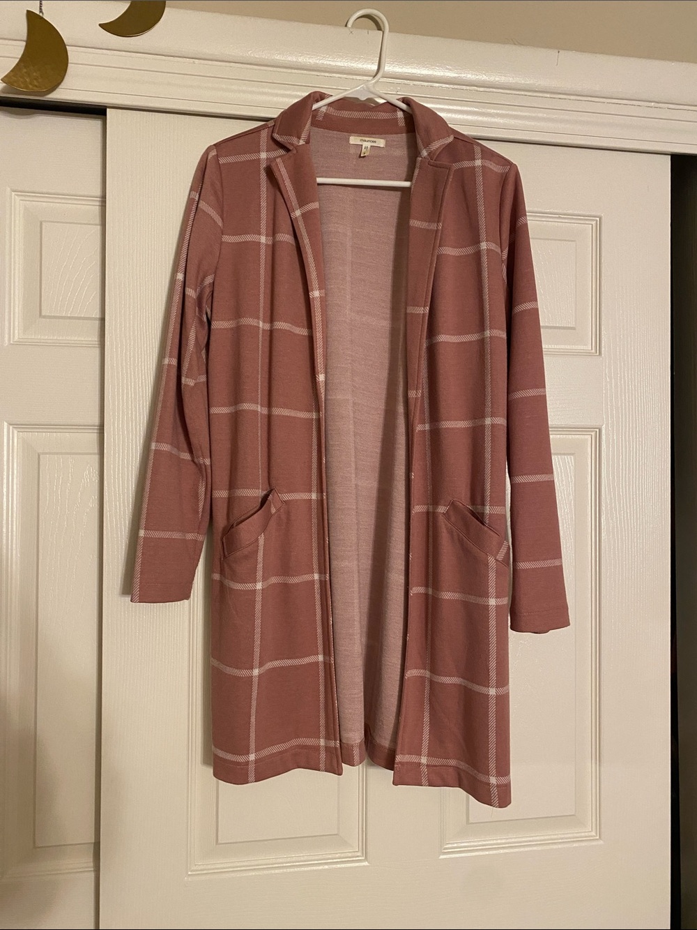 Women’s Rose Plaid Open-Front Sweater Cardigan - Maurice’s
